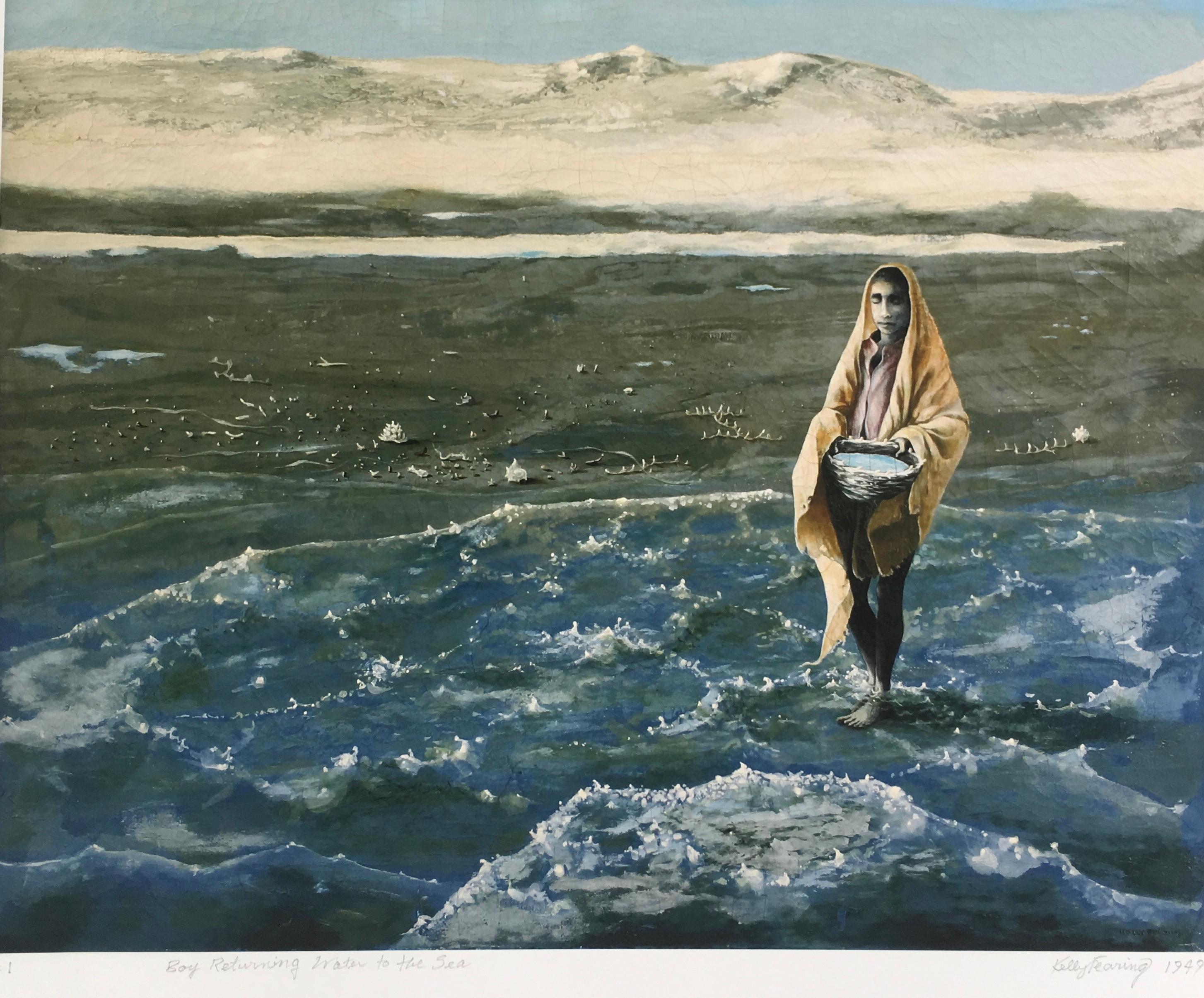 Kelly Fearing (Américain, 1918 - 2011)

Titre :            Garçon ramenant de l'eau à la mer, 1949
Moyen :      Tirages et multiples, lithographie
Taille :            11.5 x 14 in. (29,2 x 35,6 cm.)
Mouvement : L'après-guerre
Marquages :    signé et