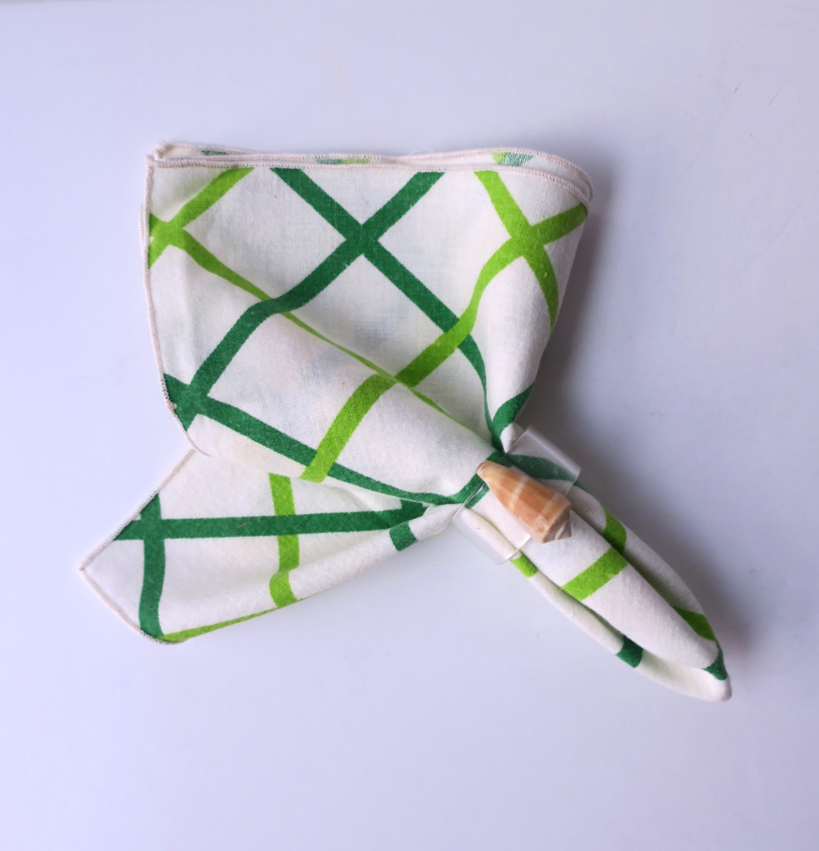 Petits serviettes de table en coton vert Kelly, lot de 6 en vente 2