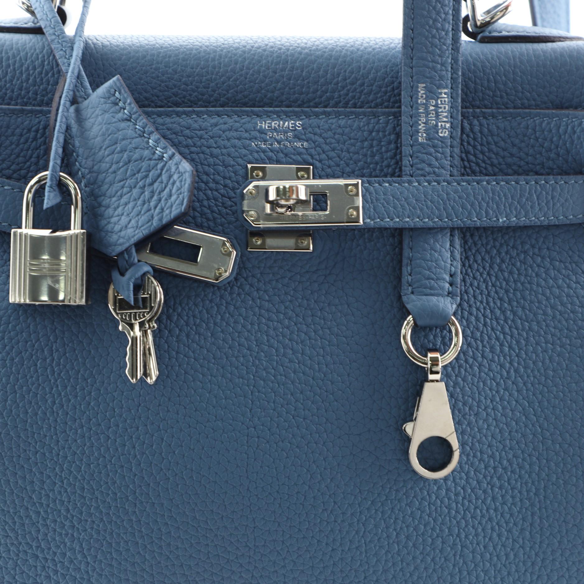 Kelly Handbag Azur Togo with Palladium Hardware 25 2