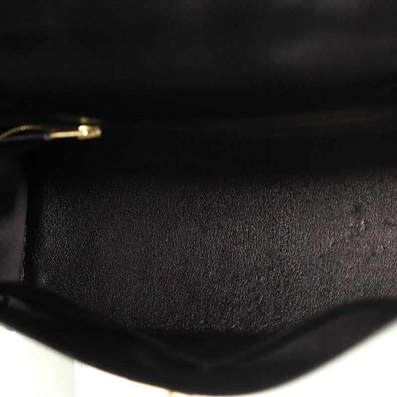 Women's or Men's Kelly Handbag Noir Box Calf with Gold Hardware 28