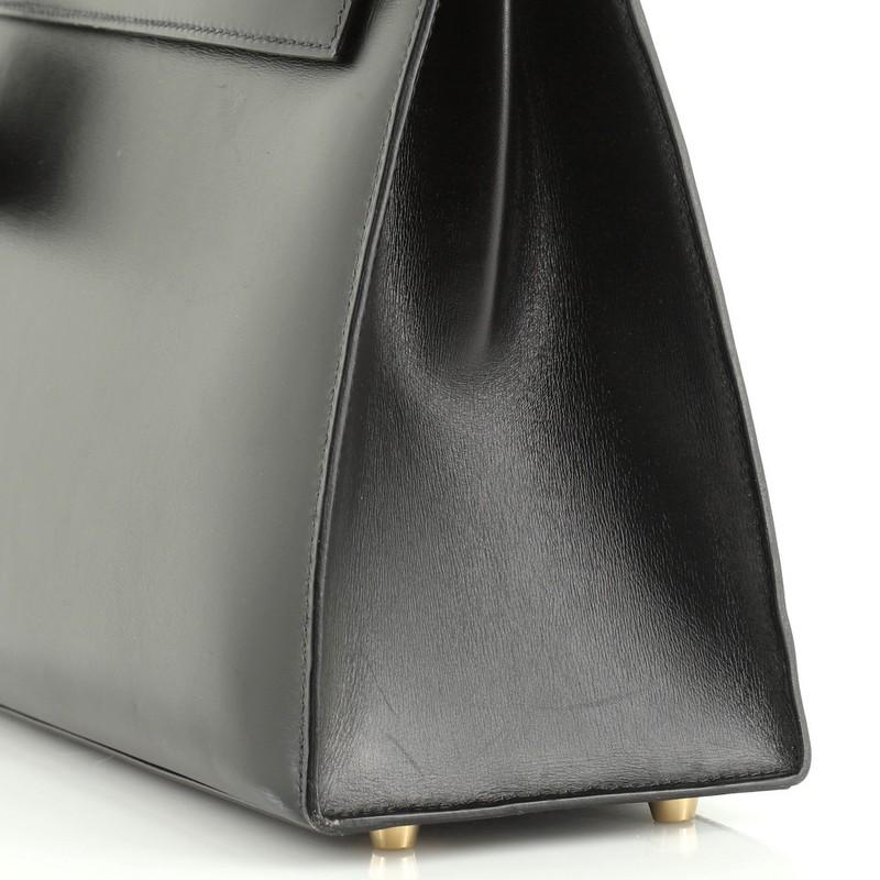 Kelly Handbag Noir Box Calf with Gold Hardware 28 4