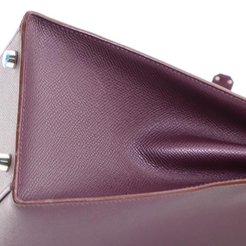  Kelly Handbag Raisin Epsom with Palladium Hardware 32 3