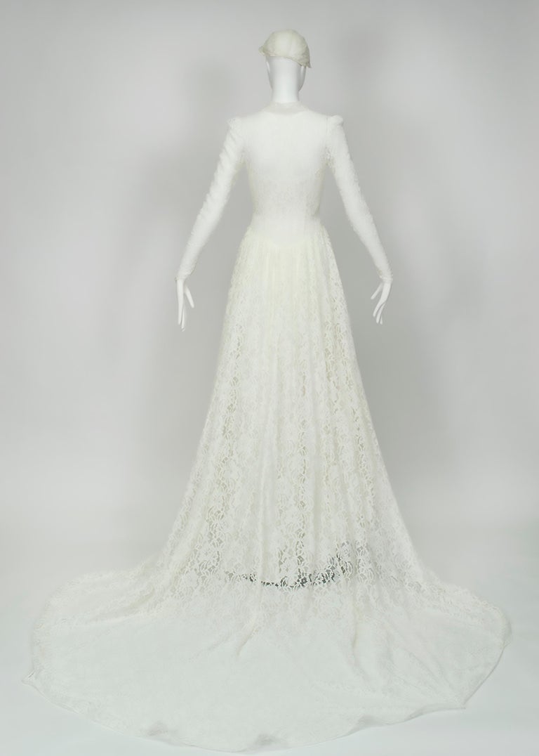 Kelly-Inspired Modest Ivory Peter Pan Illusion Wedding Gown w Cap XS, 1951 For Sale at 1stDibs | grace kelly wedding dress inspired, grace kelly inspired wedding dress, juliet style wedding dress Kelly-Inspired Modest Ivory Peter Pan Illusion Wedding Gown w Cap XS, 1951 For Sale at 1stDibs | grace kelly wedding dress inspired, grace kelly inspired wedding dress, juliet style wedding dress