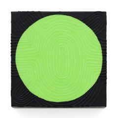 "You Are Here: Ecto" Textured Acrylic and Thread Panel