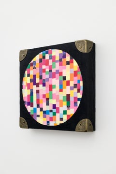 "Desde las estrellas" Papel multicolor y estampado montado sobre panel