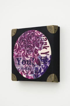 "Have A Day" Layered Plastic Take Out Bags Mounted on Wood Panel