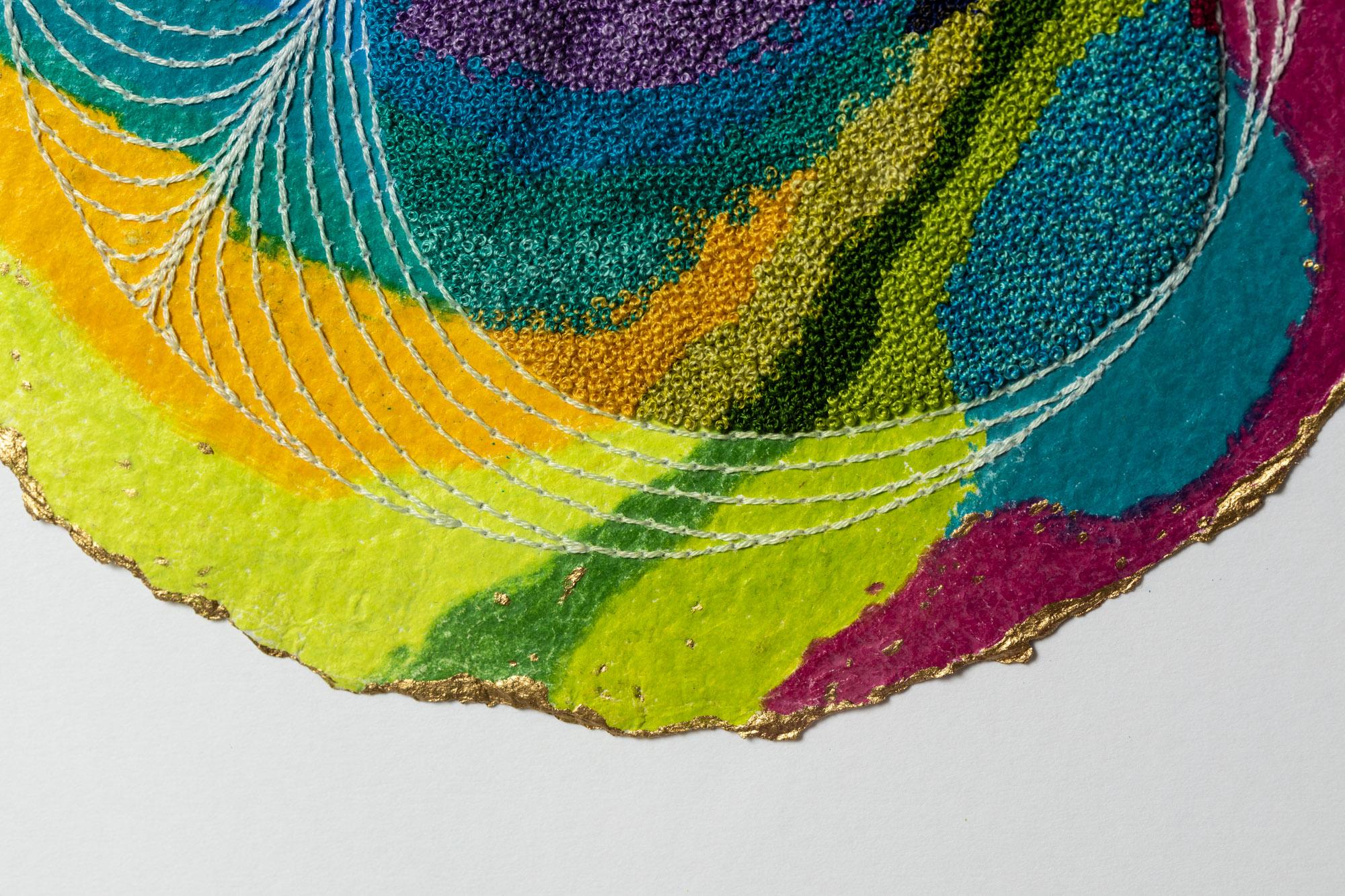 This fibers, drawing, and sculptural work titled 