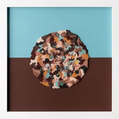 "Squeaking By", Fabric Sculpture, Hand Embroidery on Paper, 21st Century
