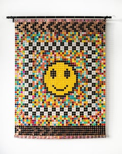 "Was Happy Cancelled?", Wall-Hanging Sculpture, Rainbow, Bright Colors, Smile