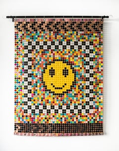 "¿Se canceló Happy?", Escultura para colgar en la pared, Arco iris, Colores brillantes, Sonrisa
