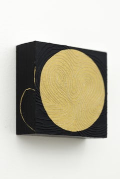 "You Are Here: Gold" String and Paint in Radial Pattern