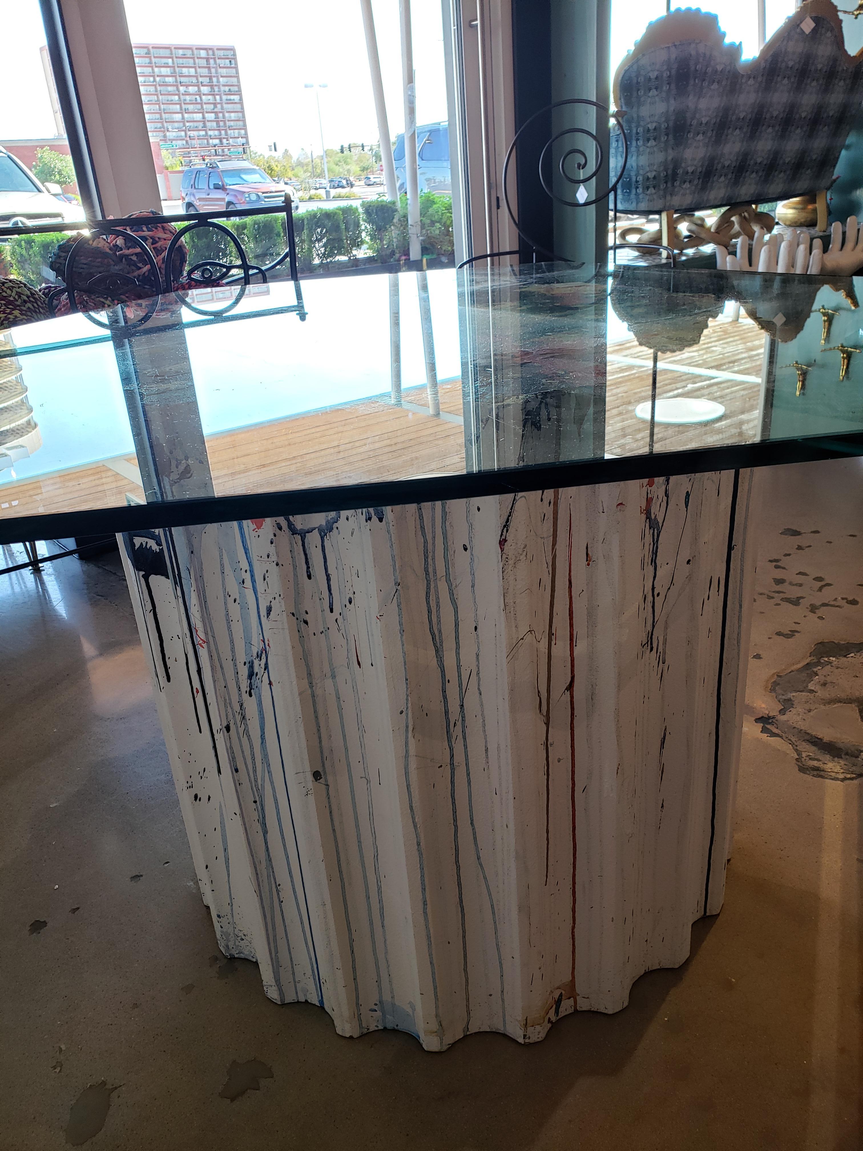 Hand Painted Artists Table In Excellent Condition For Sale In Phoenix, AZ