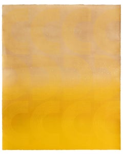 Sundowns- abstract acrylic framed painting by Kelly Ording in yellows