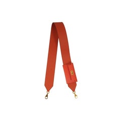 Kelly Pocket Bag Strap Swift Epsom Terre Battue Capucine Red Orange Leather