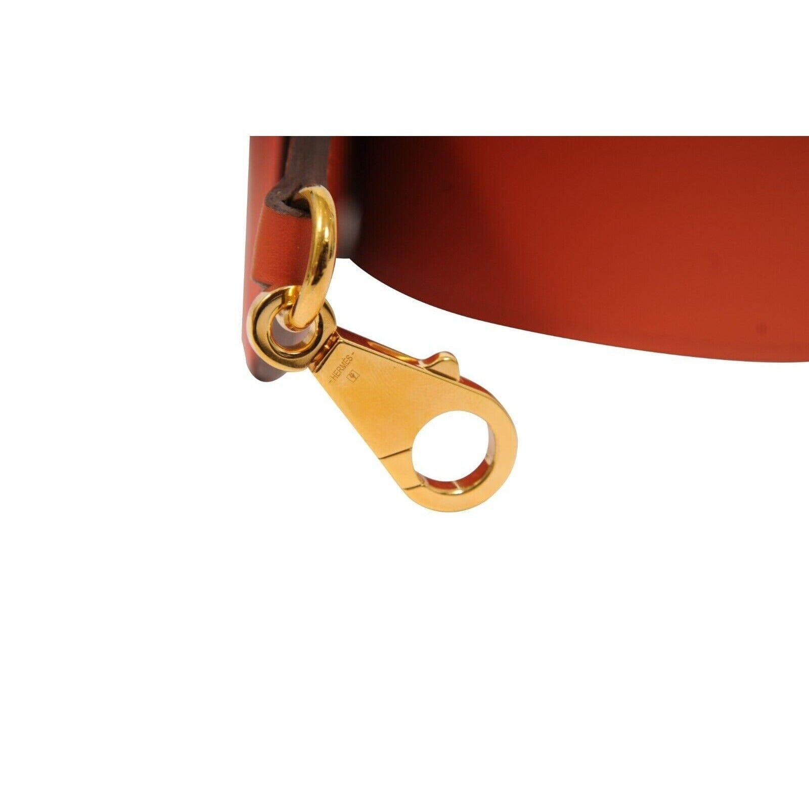 Bolsa Kelly Bolsillo Correa Swift Epsom Terre Battue Capucine Rojo Naranja Piel en venta 4