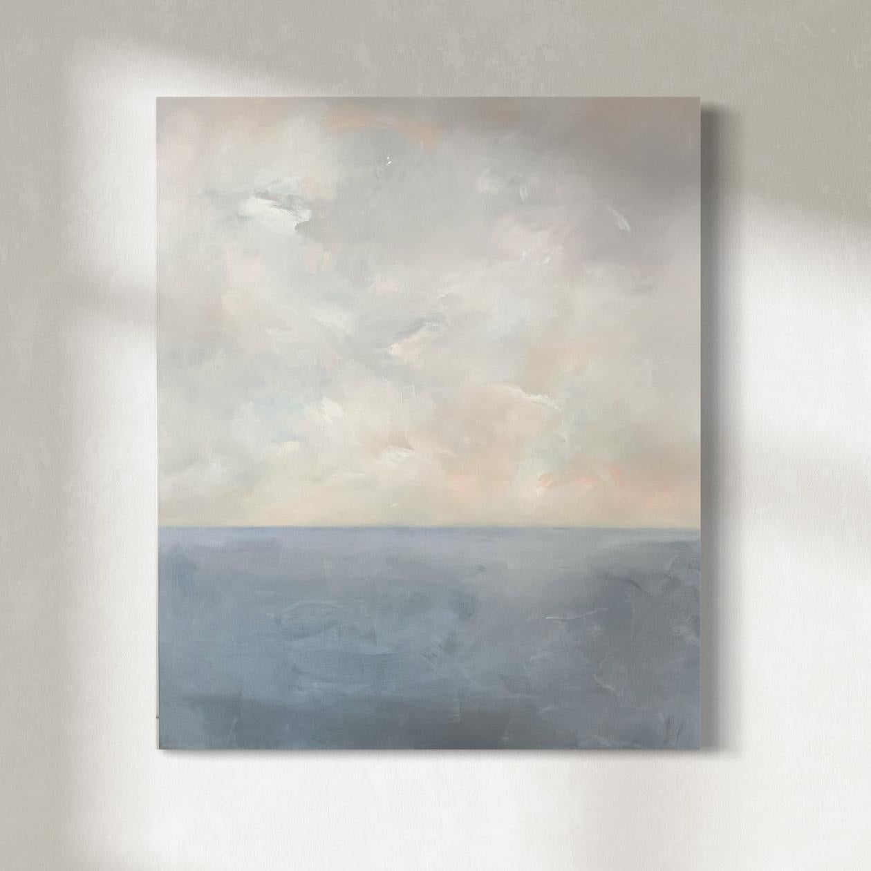 Abstract Painting de Kelly Rossetti - "Hermosa neblina" Pintura abstracta de paisaje