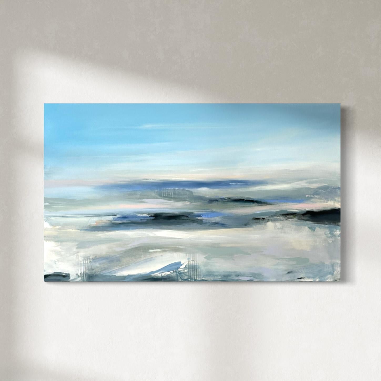 Abstract Painting di Kelly Rossetti - "Ricordi meditativi" Pittura astratta di paesaggio