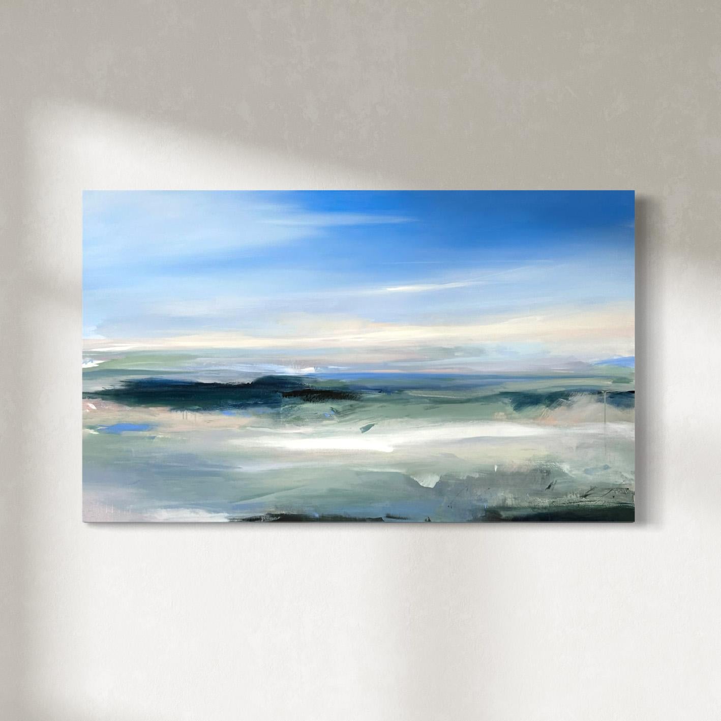 Abstract Painting Kelly Rossetti - "Moments of Reflection" peinture de paysage abstrait
