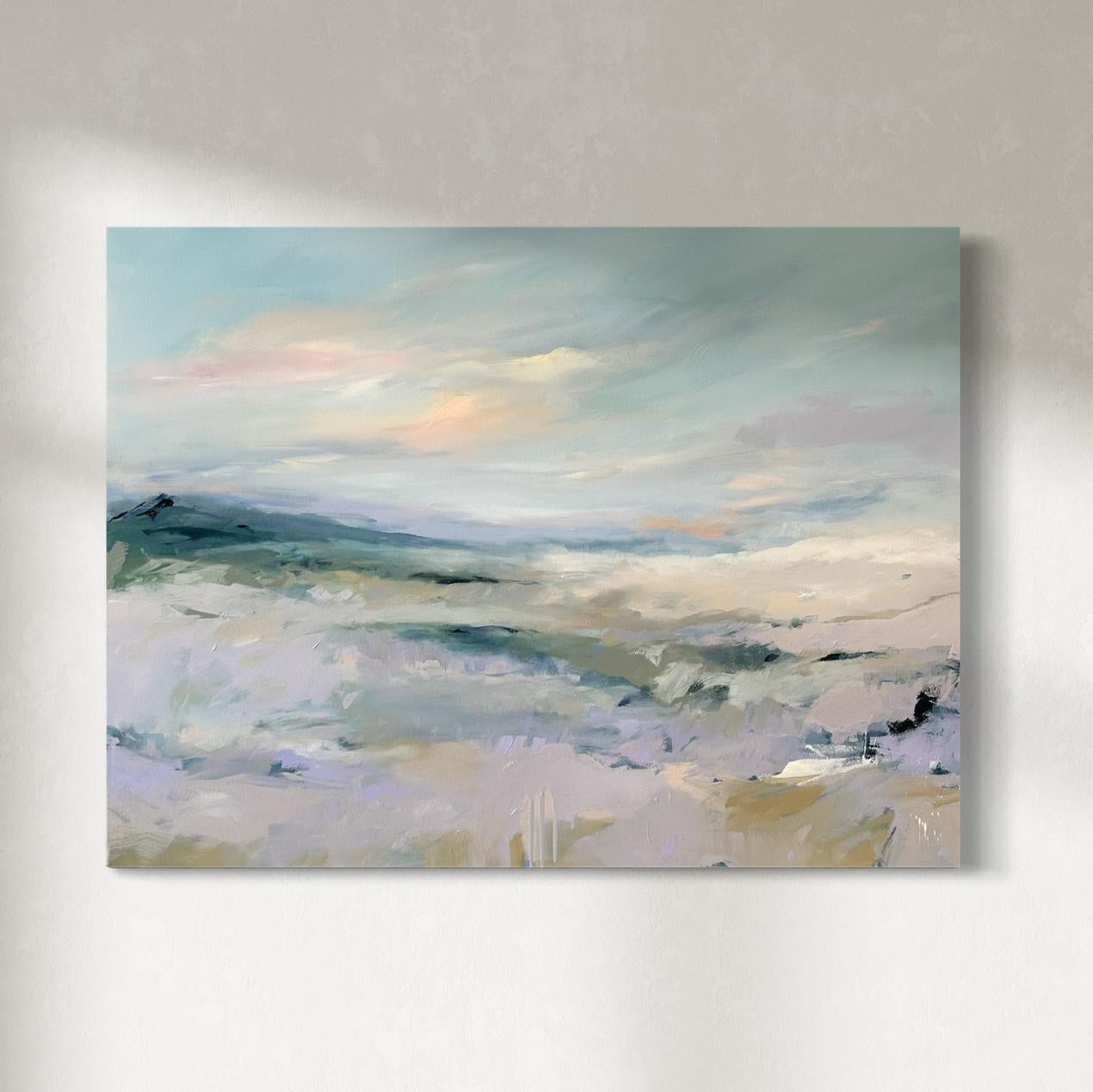 Abstract Painting de Kelly Rossetti - "Persuasión púrpura" Pintura abstracta de paisaje