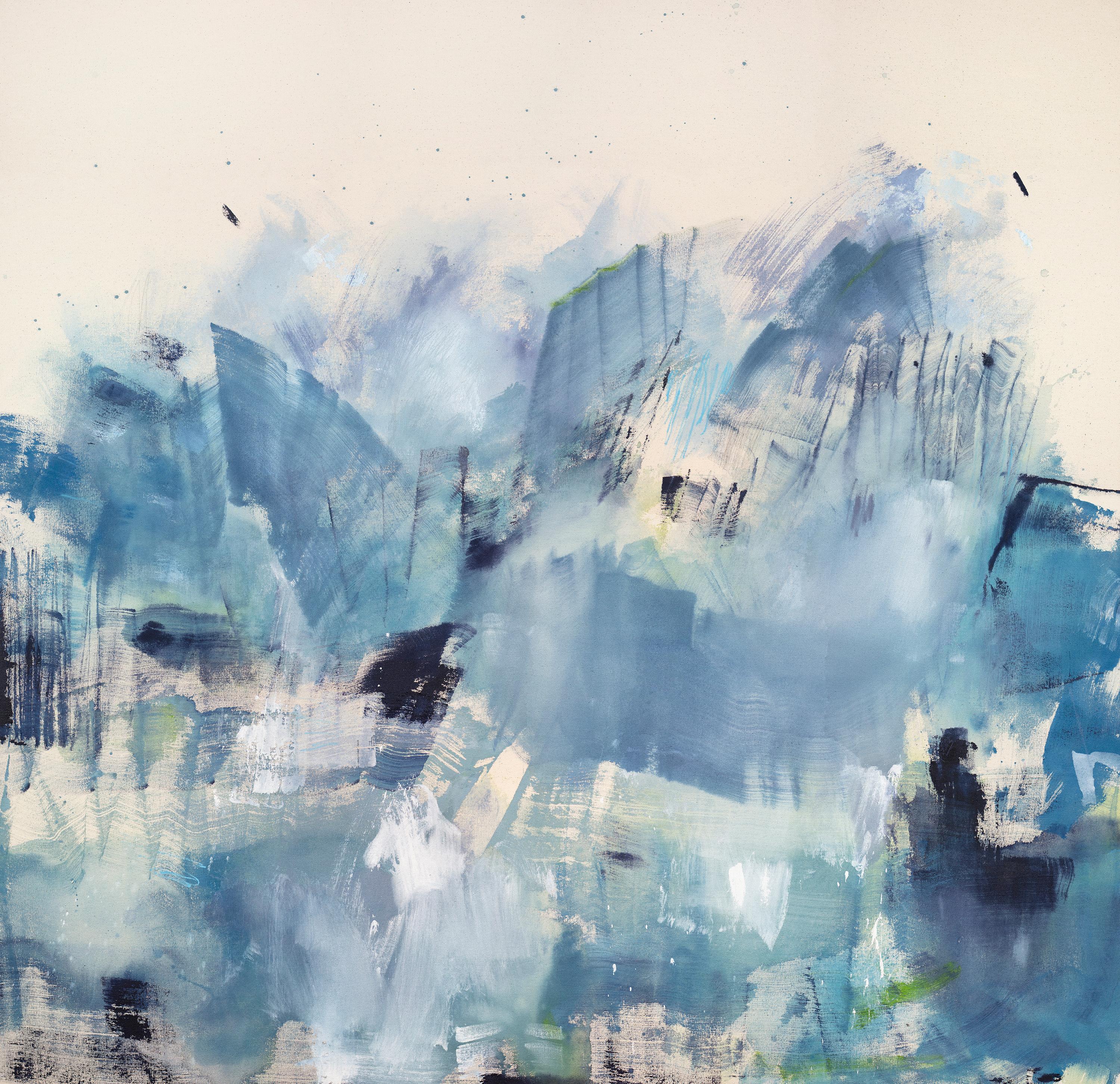 Kelly Rossetti Abstract Painting – Abstraktes Gemälde „Sailing“, „Sailing“