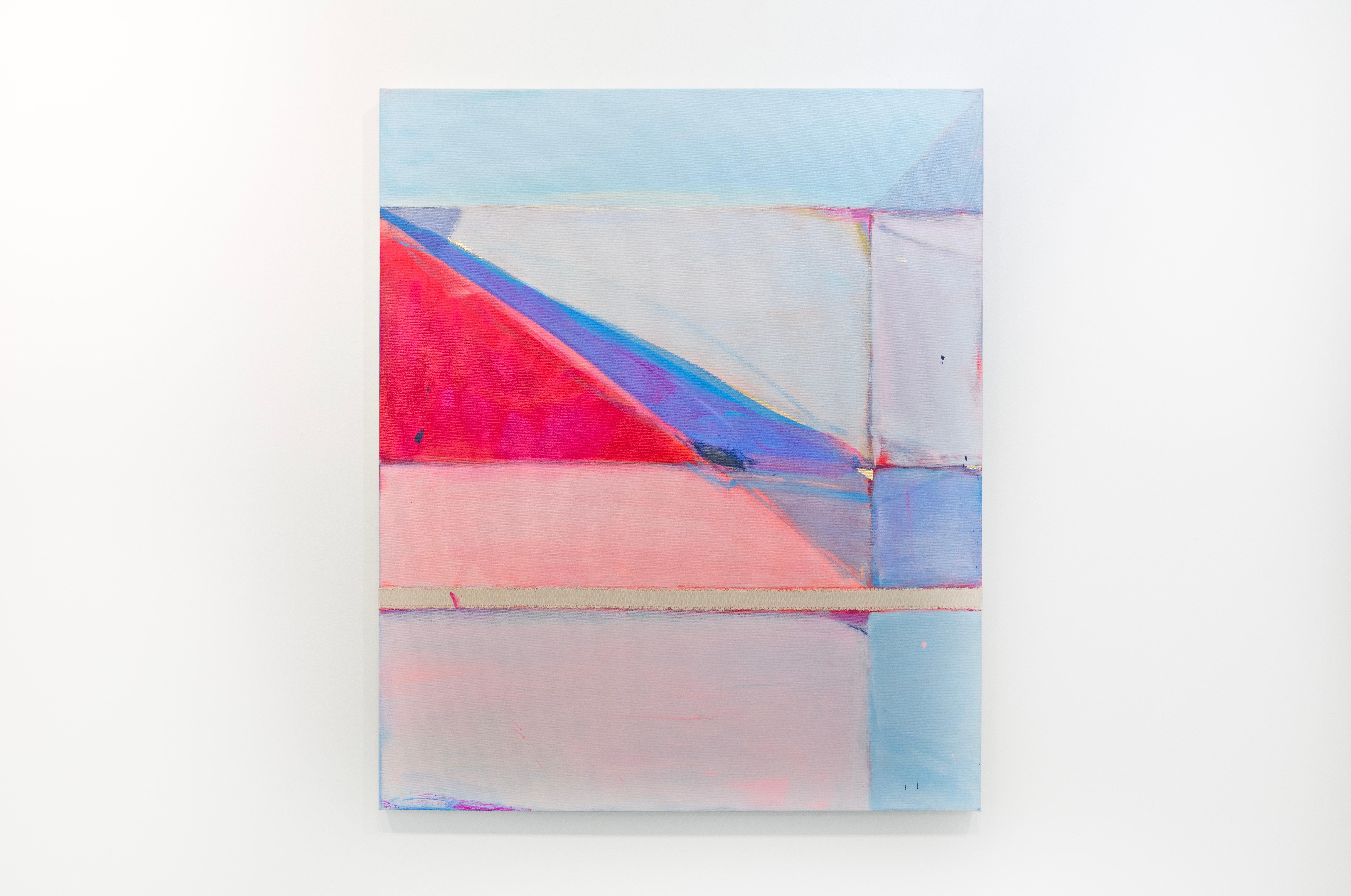 Abstract Painting Kelly Rossetti - Peinture géométrique abstraite Sundown