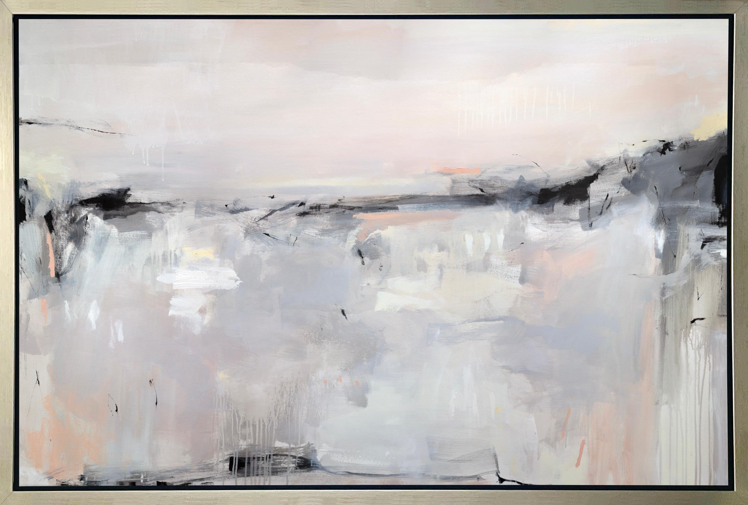Kelly Rossetti Abstract Print - "Forever Roaming, " Framed Limited Edition Giclee Print, 30" x 45"