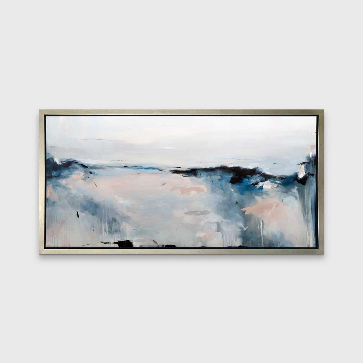 « Opaline », imprimé giclée encadré en édition limitée, 61 x 122 cm - Gris Abstract Print par Kelly Rossetti