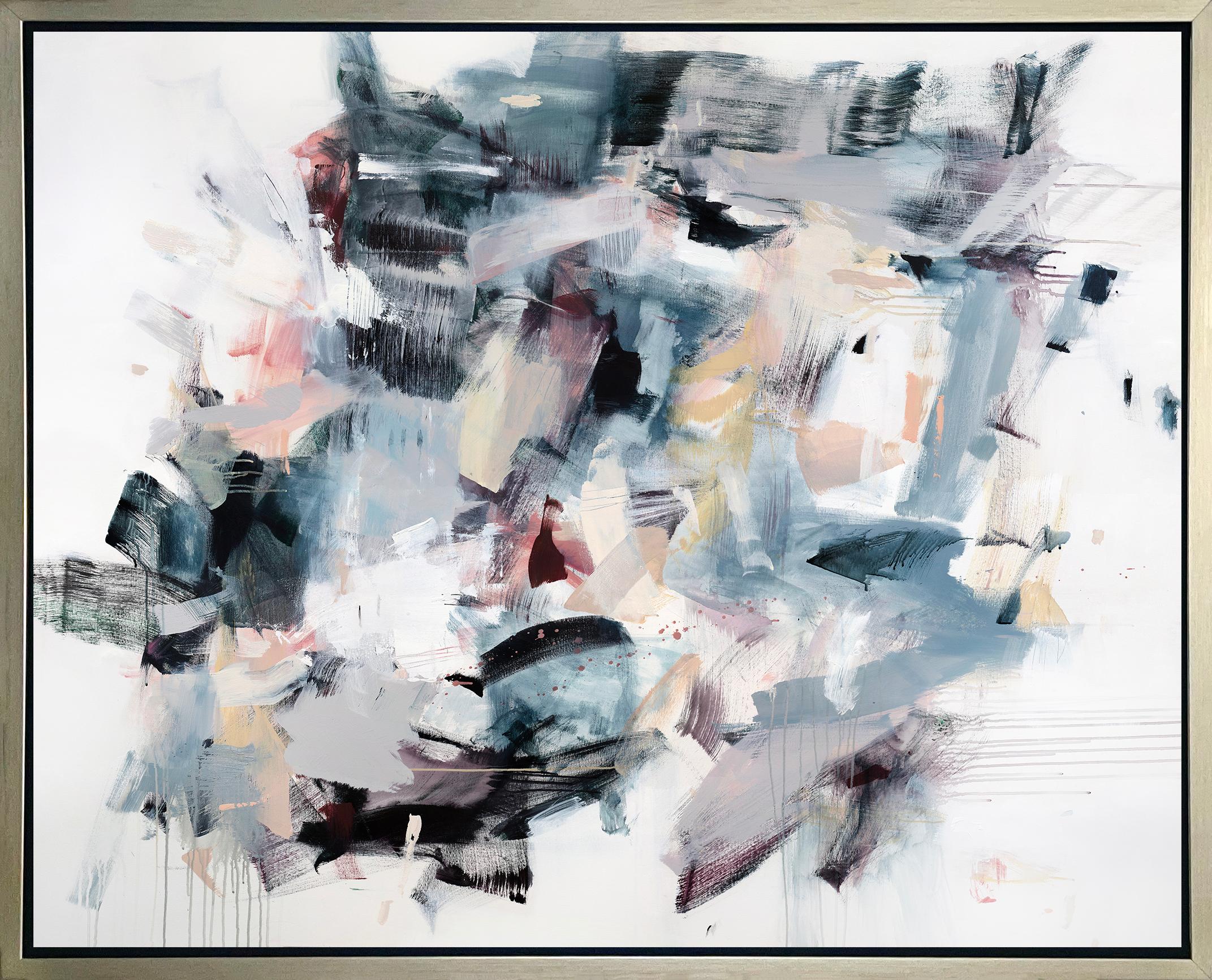 Kelly Rossetti Abstract Print – ""Serotonin Overflow", gerahmter Giclee-Druck in limitierter Auflage, 24 Zoll x 30 Zoll