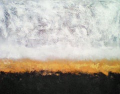 Field of Gold by Kelly Washbourne, Abstract painting, Landscape painting 