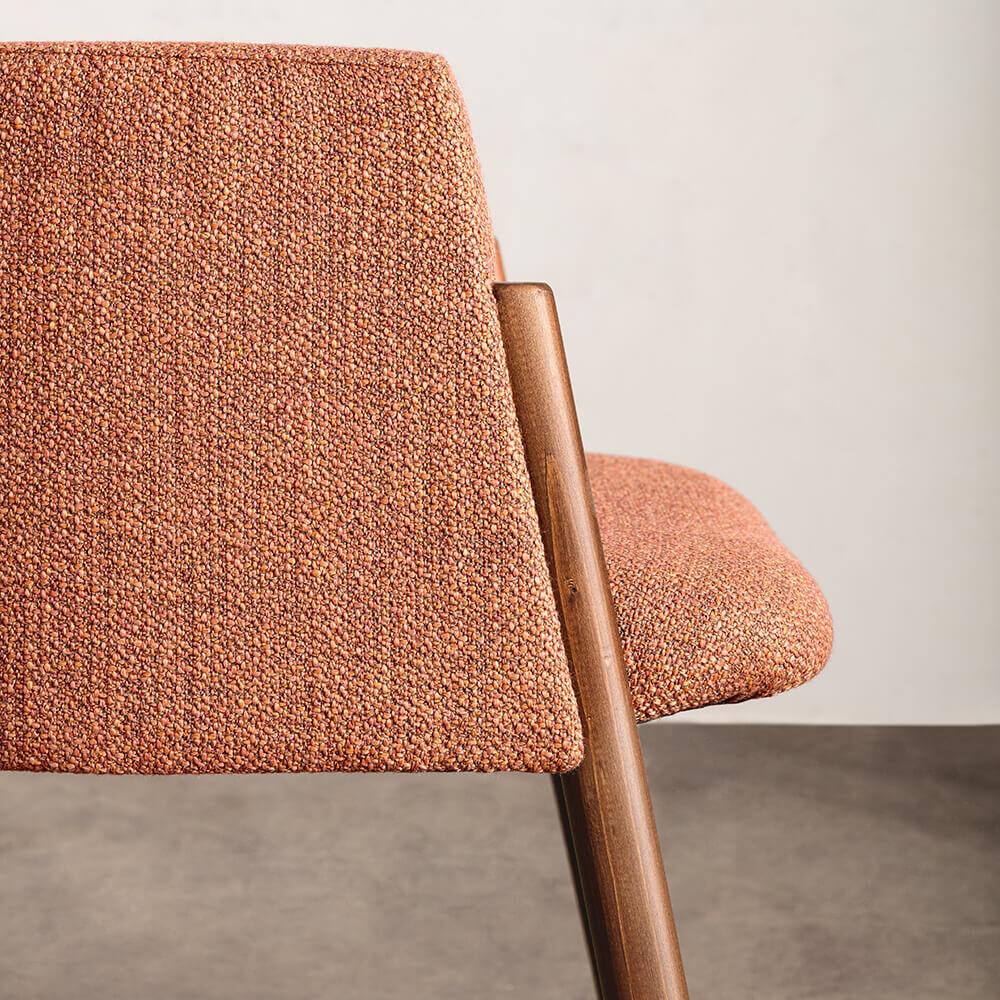Modern Kelly Wearstler Acero Dining Chair, Terracotta For Sale