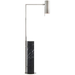 Kelly Wearstler Alma Pharmacy Floor Lamp in Polished Nickel & White Marble