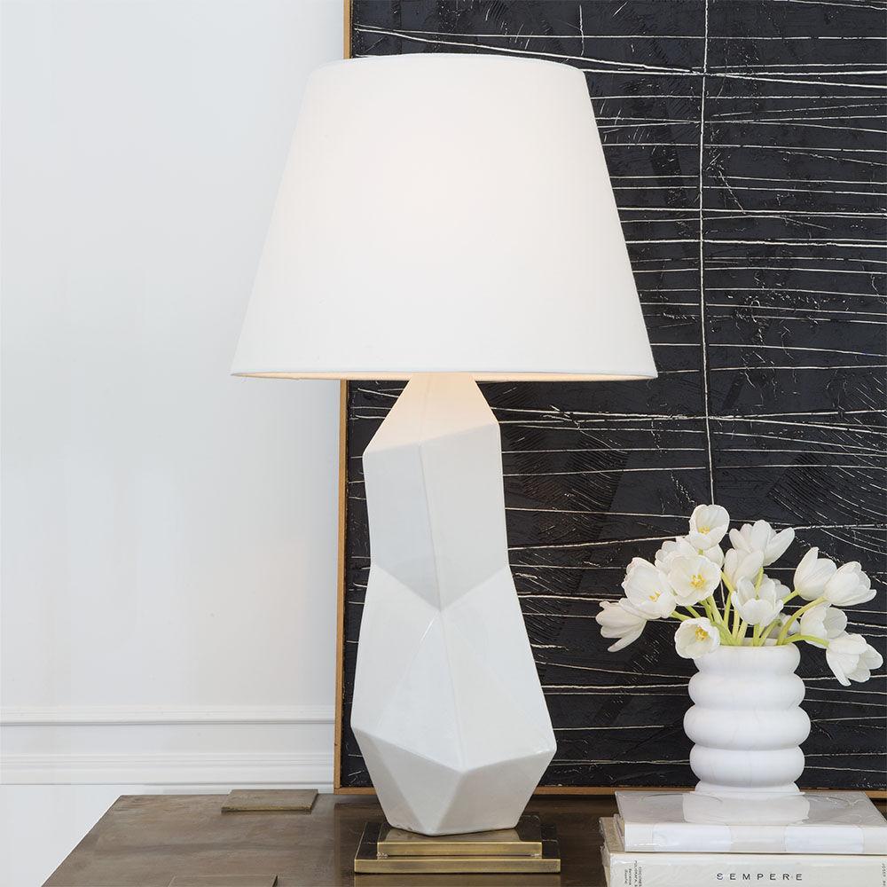 An iconic design born out of Kelly’s love of figural art and hand carved stones, this unique Table Lamp features her signature fractured motif. A timelessly chic piece that is the picture of modern refinement.

International Orders: Lead times and