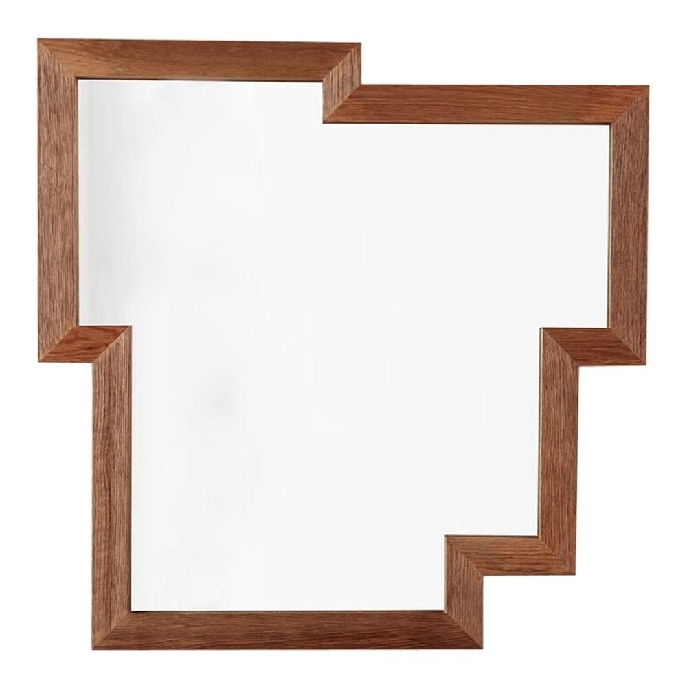 Kelly Wearstler Chardon Wall Mirror in Natural Oak For Sale