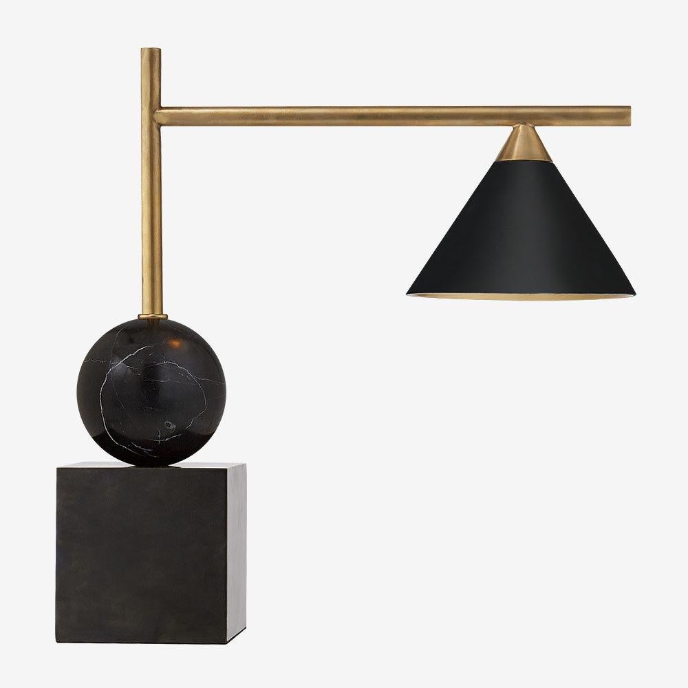 Kelly Wearstler Cleo Large Desk Lamp w/ White Shade In New Condition In West Hollywood, CA