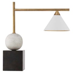 Kelly Wearstler Cleo Large Desk Lamp w/ White Shade