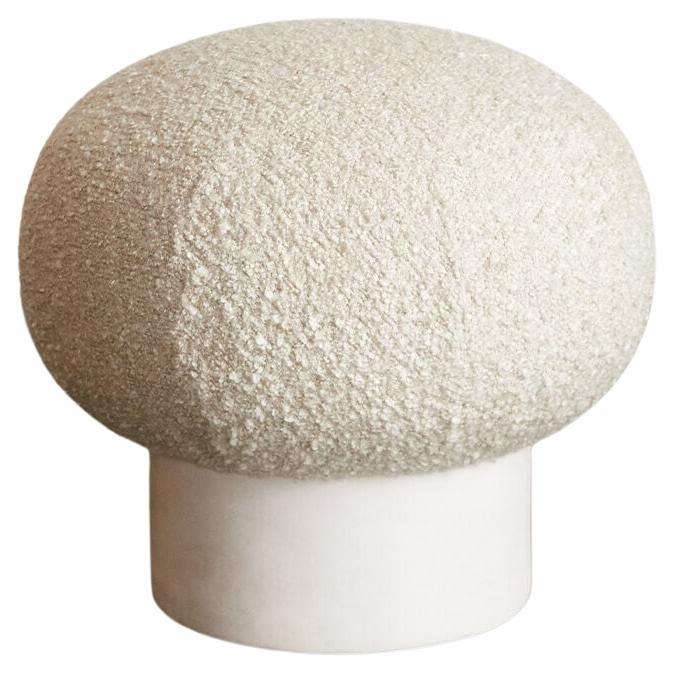 Kelly Wearstler Colina Stool, White Boucle For Sale