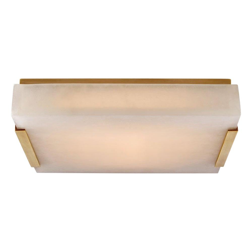 Kelly Wearstler Covet Medium Flush Mount in Alabaster and Burnished Brass