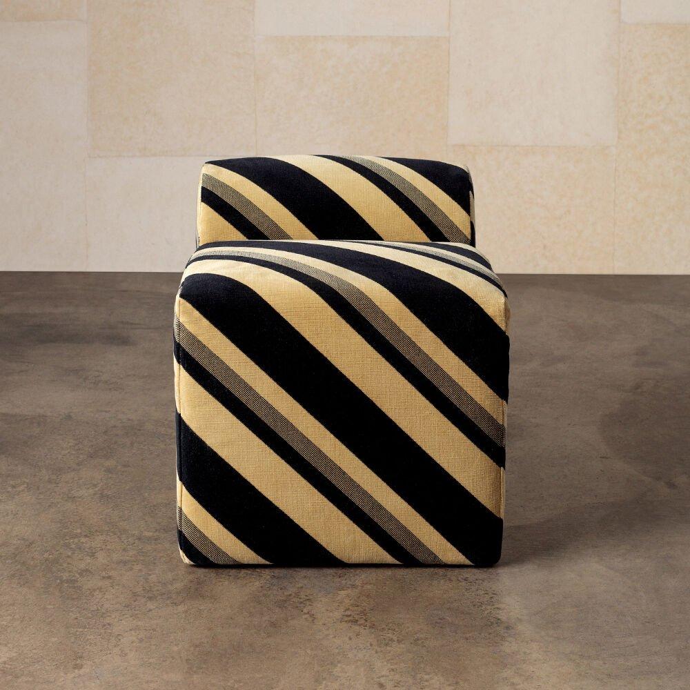 Pouf Esfera di Kelly Wearstler in tessuto Checker Mushroom in vendita 3