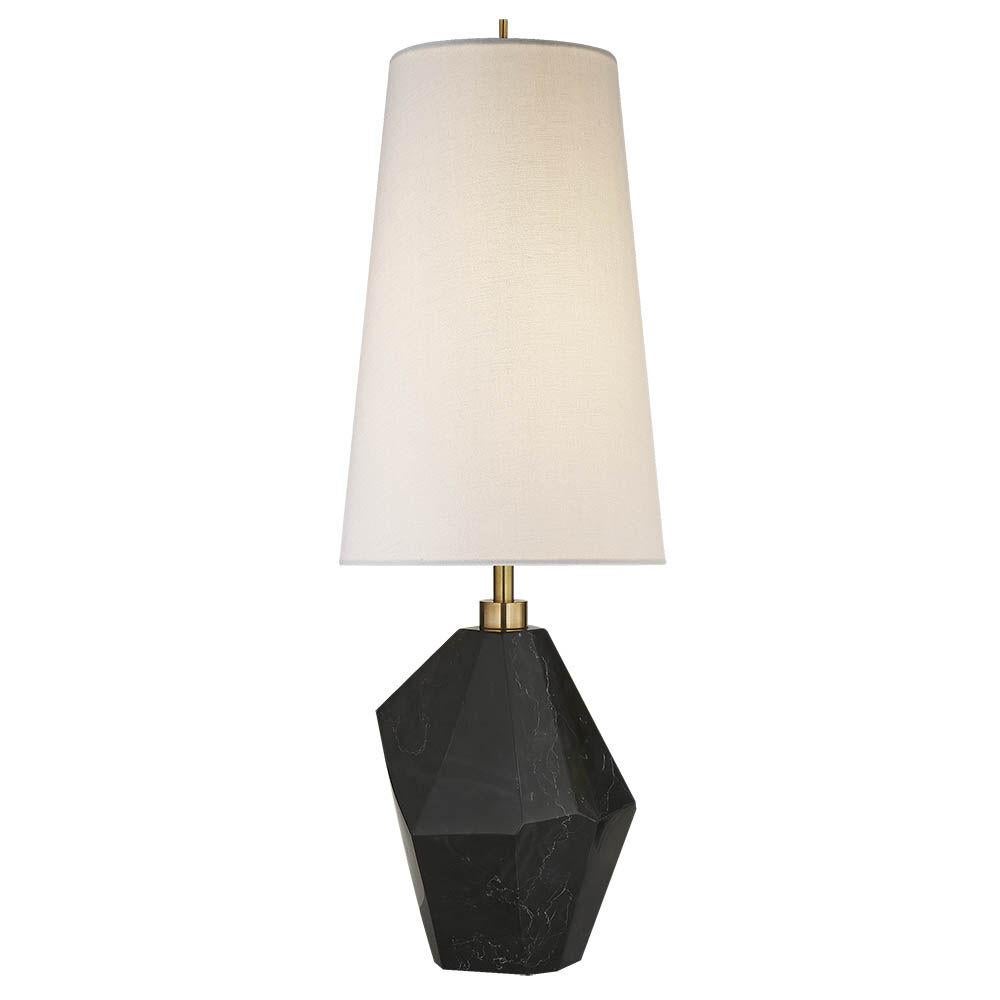 Kelly Wearstler Halcyon Accent Table Lamp w/ Alabaster and Linen Shade In New Condition In West Hollywood, CA