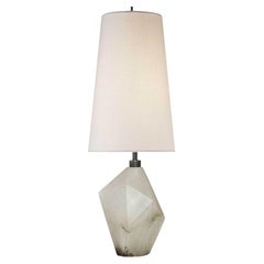 Kelly Wearstler Halcyon Accent Table Lamp w/ Alabaster and Linen Shade