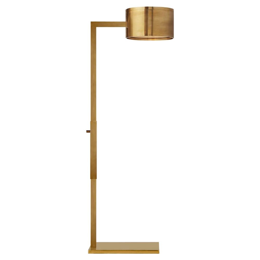 Kelly Wearstler Larchmont Floor Lamp, Brass and Frosted Glass