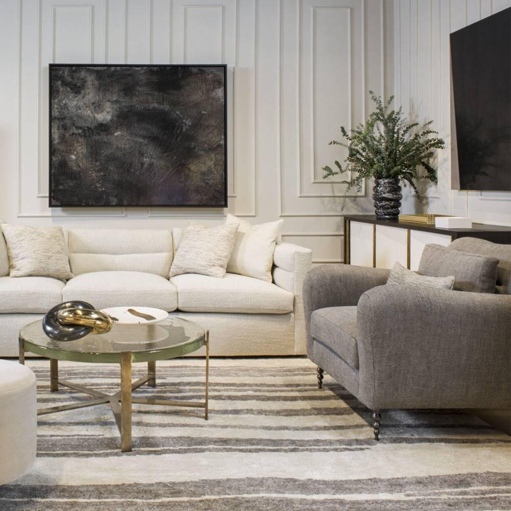 Kelly Wearstler Melrose Sofa in Quay Golden Chenille For Sale 4