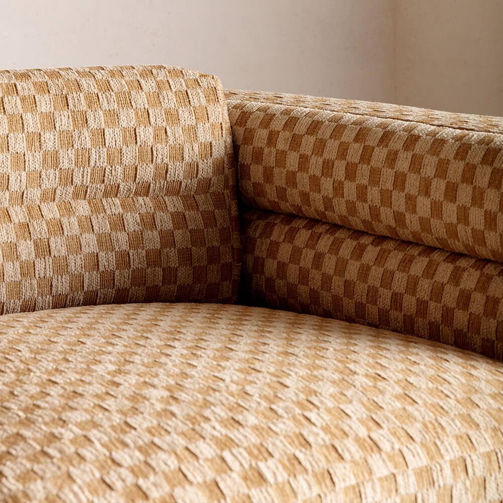 Modern Kelly Wearstler Melrose Sofa in Quay Golden Chenille For Sale