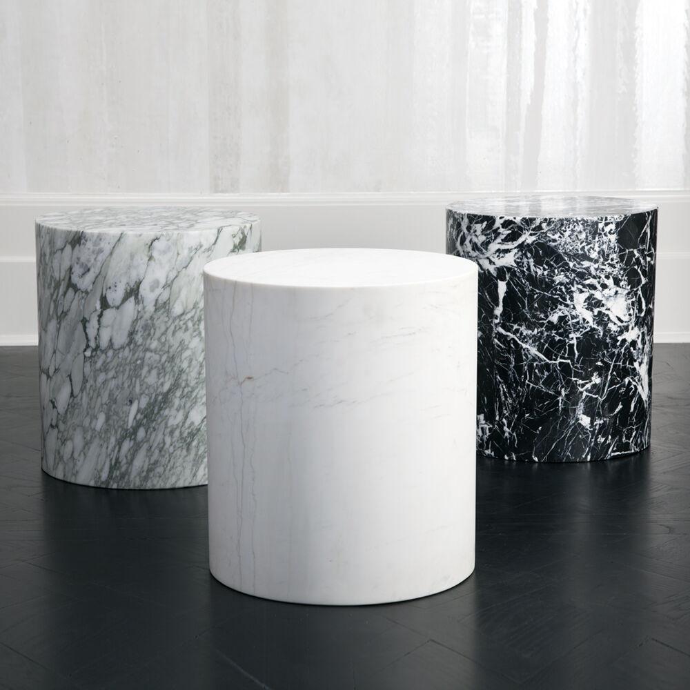 Kelly Wearstler Monolith Side Table in Grey Rainbow Marble For Sale 1