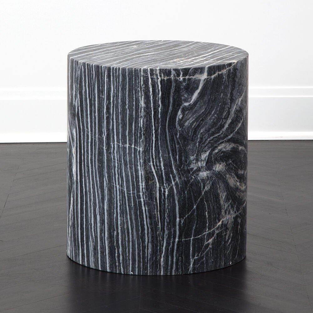 Kelly Wearstler Monolith Side Table in Russo Red Marble In Excellent Condition For Sale In West Hollywood, CA