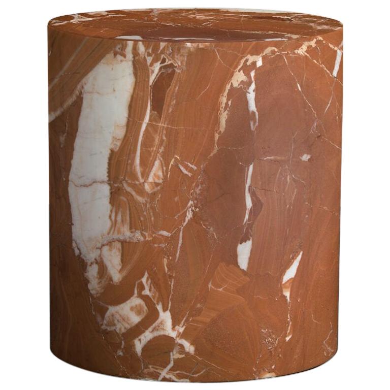 Kelly Wearstler Monolith Side Table in Russo Red Marble