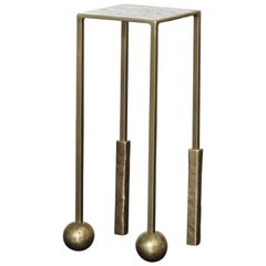 Kelly Wearstler Nimes Petite Drinks Table in Burnished Brass Finish