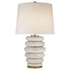 Kelly Wearstler Phoebe Stacked Ceramic Table Lamp in Antique White