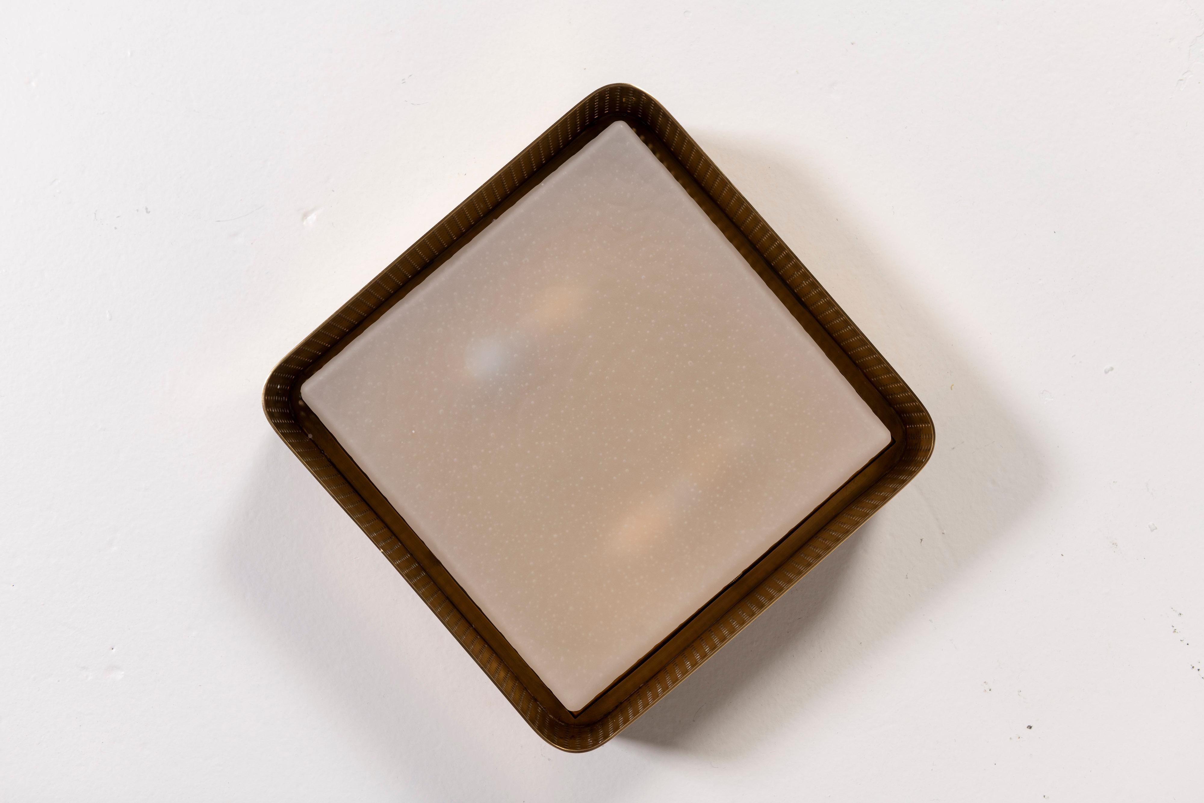 Burnished Kelly Wearstler Precision Flush Mount in Brass by Visual Comfort Signature 2000s
