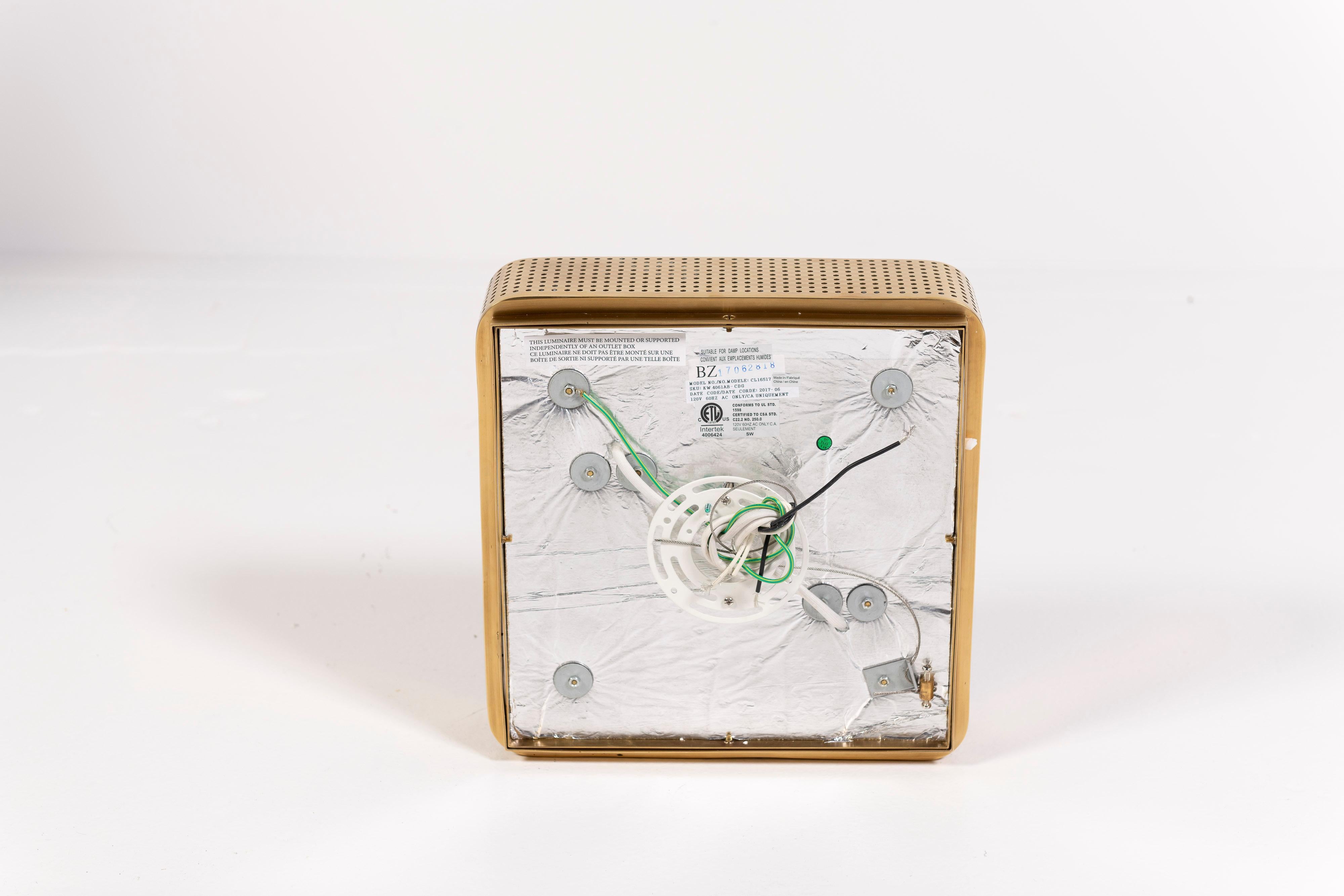 Kelly Wearstler Precision Flush Mount in Brass by Visual Comfort Signature 2000s 1